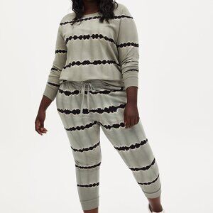 TORRID SAGE GREEN TIE-DYE FRENCH TERRY ACTIVE JOGGER USED SIZE 5